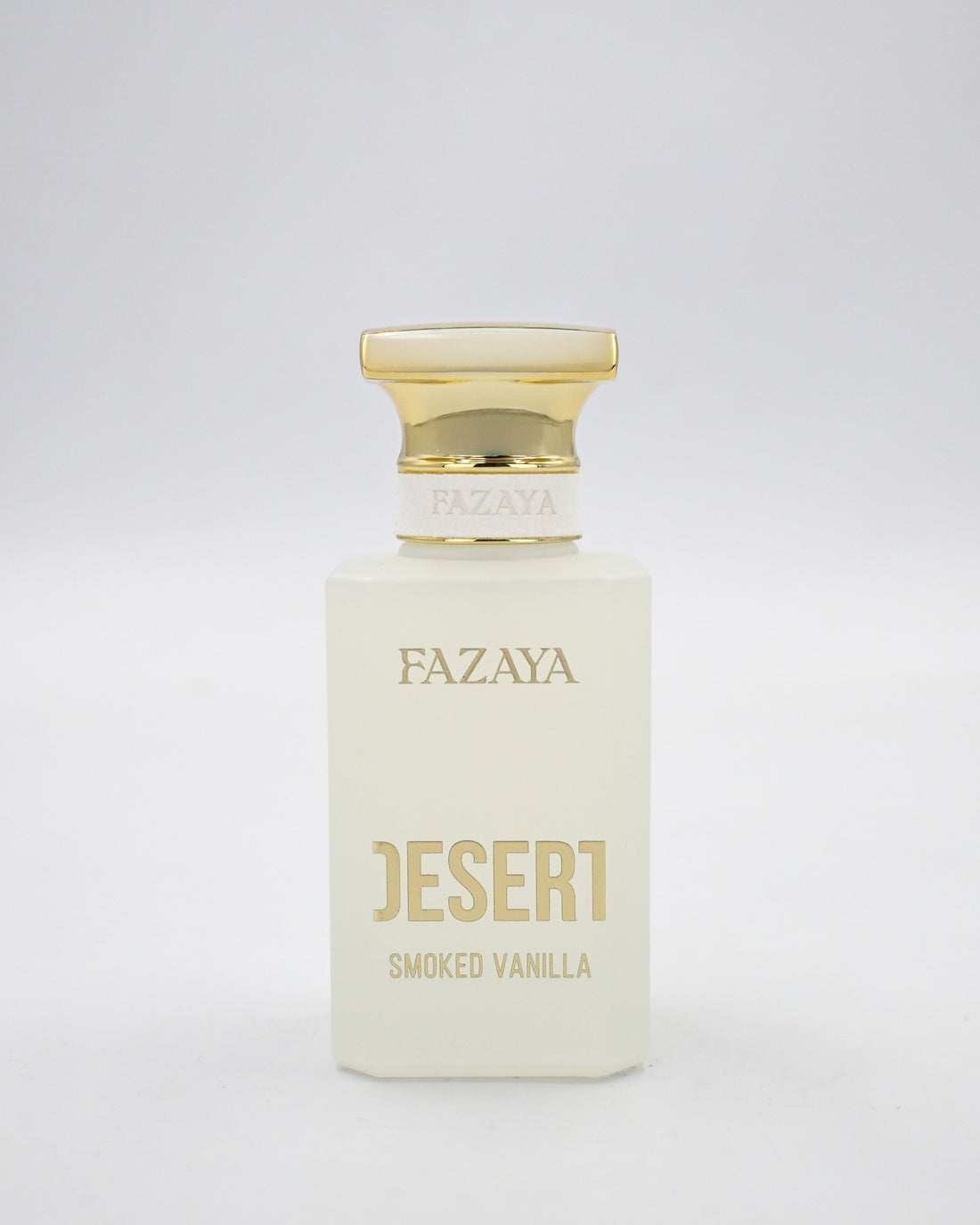 Smoked Vanilla Fazaya extrait de parfum flacon blanc collection Desert