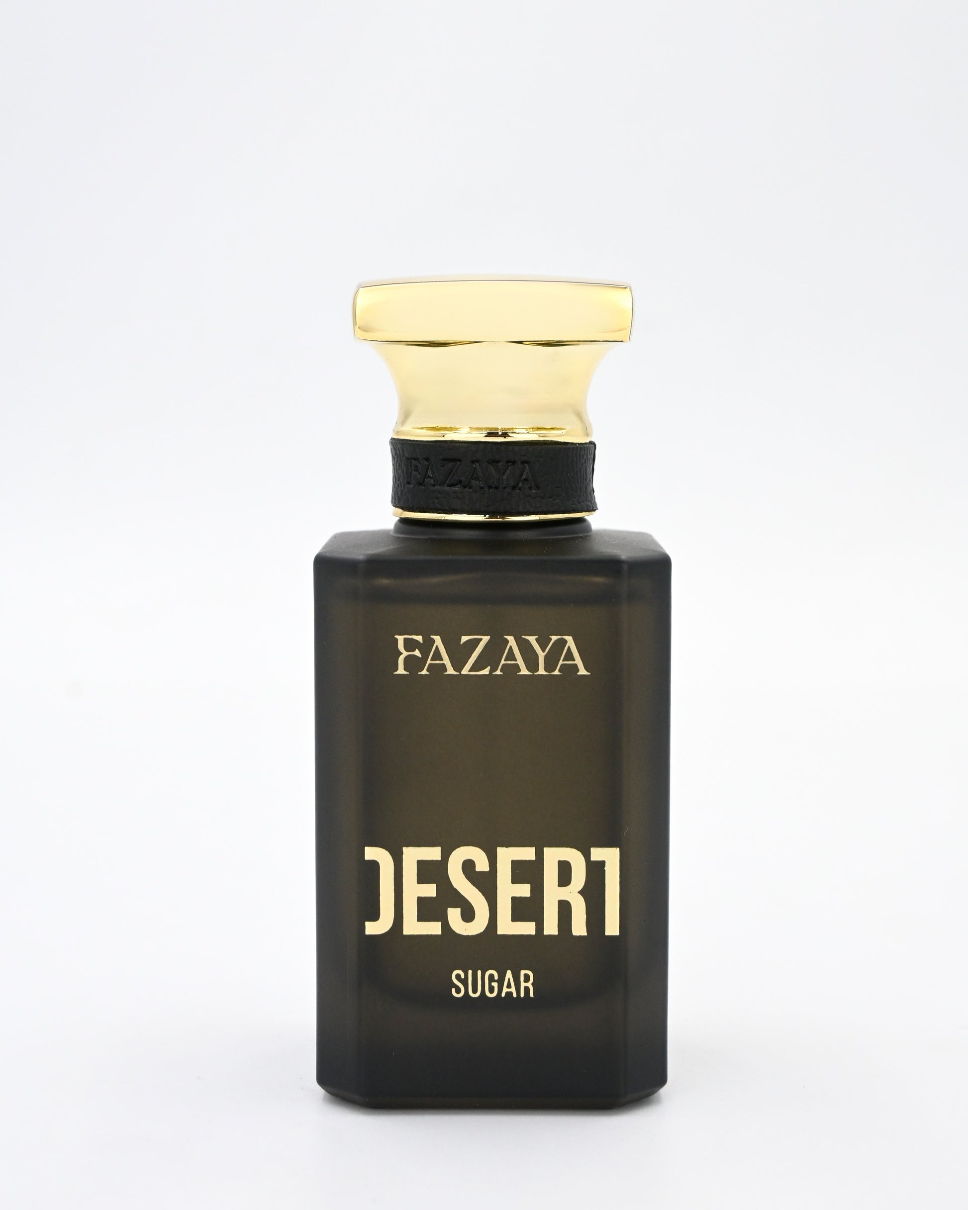 Sugar extrait de parfum Desert par Fazaya, flacon studio fond blanc